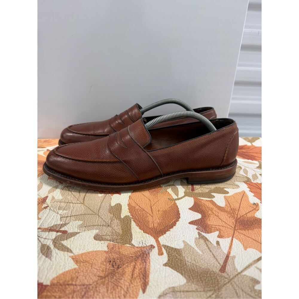 Allen Edmonds Randolph Men's Size 11 B Brown Leather Penny Loafers Bench Welt